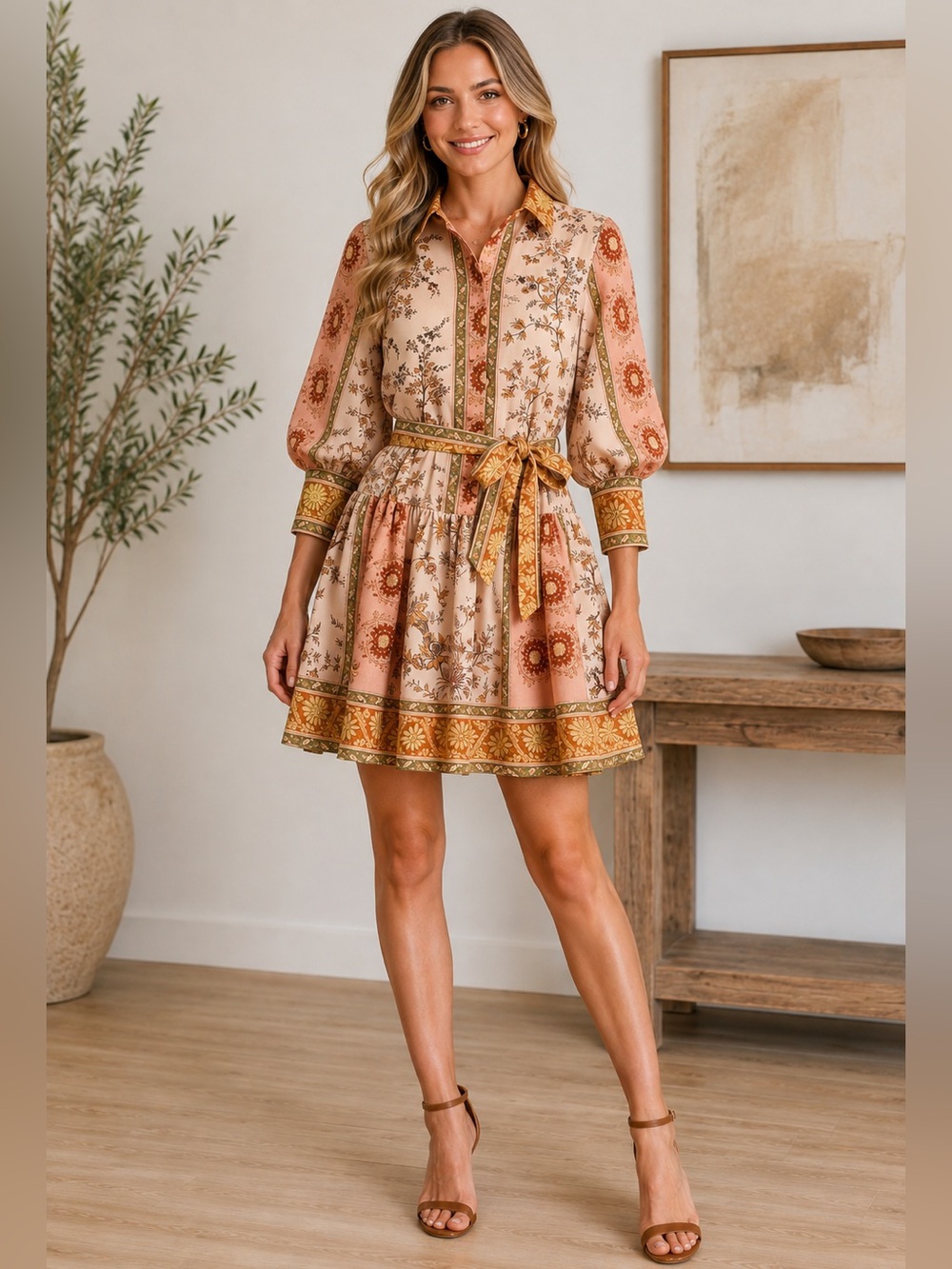 NWOT Kobi Halperin Bailey Printed A-Line Mini Dress Size S